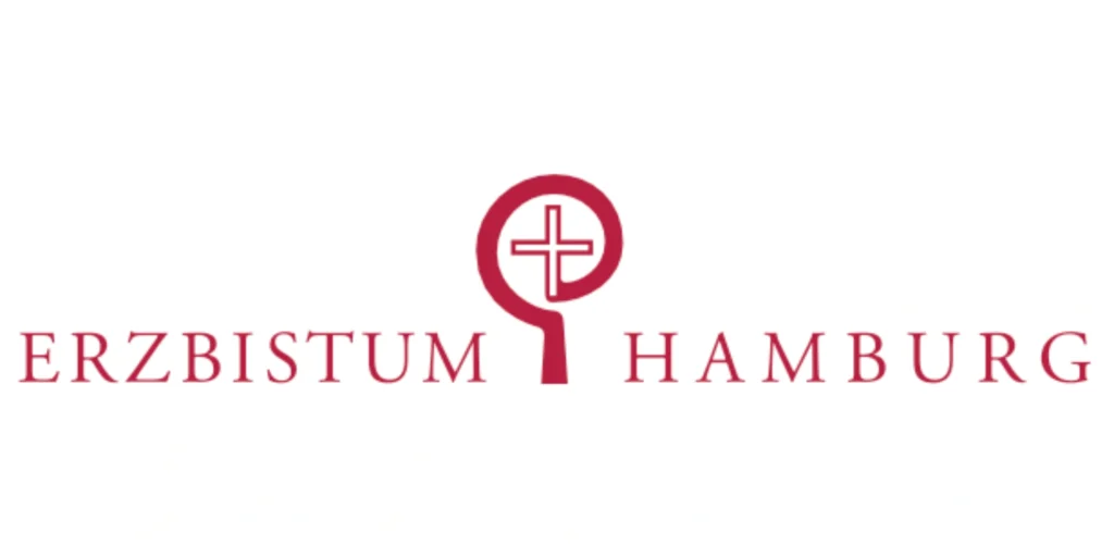 Das Bild zeigt das Logo "Erzbistum Hamburg" mit dem Bischofsstab.